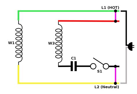 electric motor single phase capacitor wiring diagram 